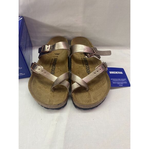 Birkenstock Women's 5-5.5 Mayari Graceful Taupe Birko-Flor Thong Sandal NIB - Picture 4 of 14
